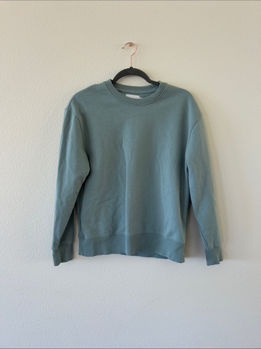 Topman Crewneck Sweatshirt in Muted Teal